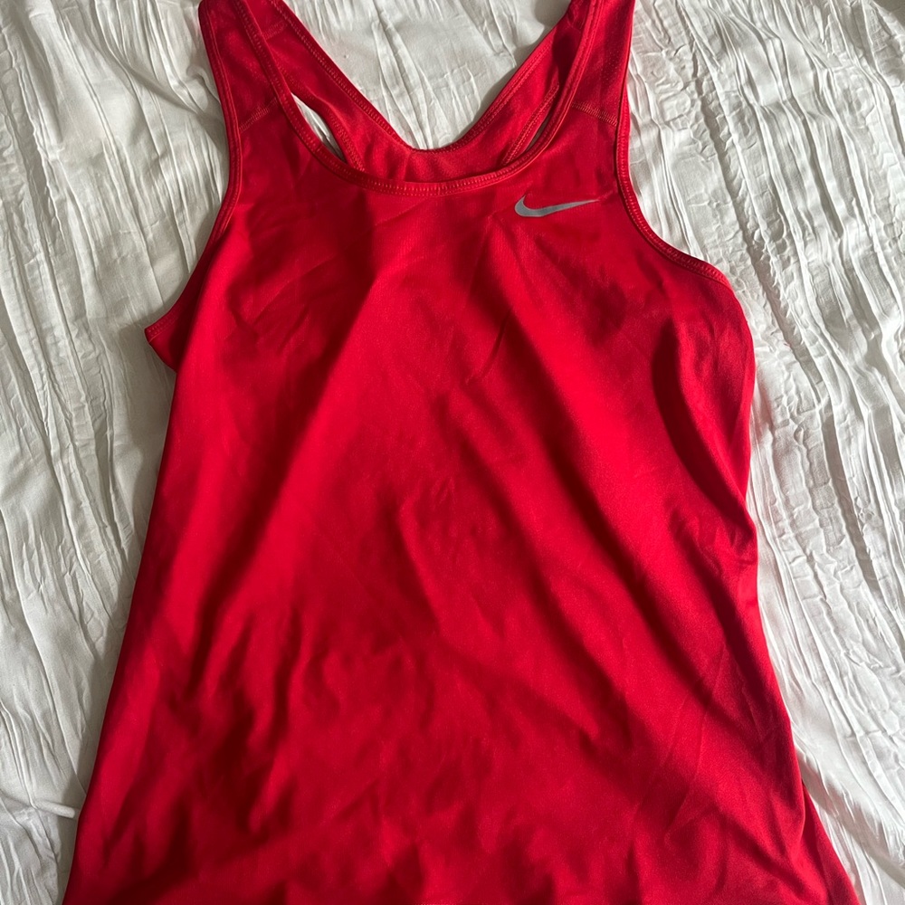 red nike racer back tank